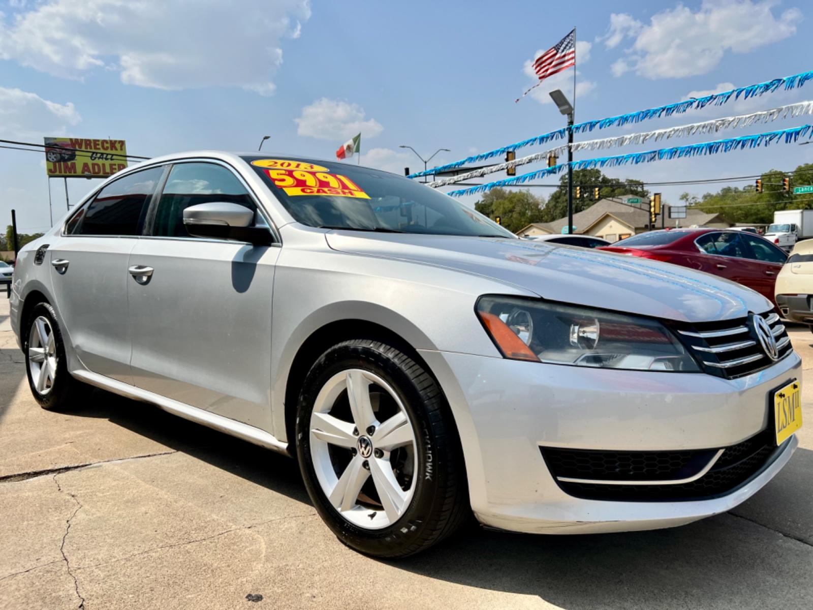 2013 SILVER /Black VOLKSWAGEN PASSAT (1VWBP7A32DC) , located at 5900 E. Lancaster Ave., Fort Worth, TX, 76112, (817) 457-5456, 0.000000, 0.000000 - CASH CAR ONLY, NO FINANCING AVAILABLE. THIS 2013 VOLKSWAGEN PASSAT 4 DOOR SEDAN RUNS AND DRIVES GREAT. IT IS EQUIPPED WITH A CD PLAYER, AM/FM RADIO AND AN AUX PORT. THE TIRES ARE IN GOOD CONDITION AND STILL HAVE TREAD LEFT ON THEM. THIS CAR WILL NOT LAST SO ACT FAST! Call or text Frances at 68 - Photo #8