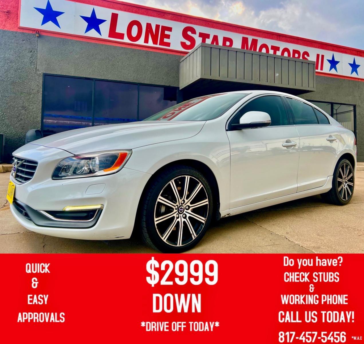 2014 WHITE VOLVO S60 T5 (YV1612FS1E2) , located at 5900 E. Lancaster Ave., Fort Worth, TX, 76112, (817) 457-5456, 0.000000, 0.000000 - This is a 2014 VOLVO S60 T5 4 DOOR SEDAN that is in excellent condition. There are no dents or scratches. The interior is clean with no rips or tears or stains. All power windows, door locks and seats. Ice cold AC for those hot Texas summer days. It is equipped with a CD player, AM/FM radio, AUX por - Photo #0