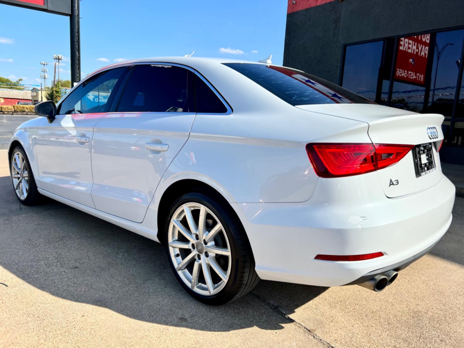 2015 WHITE AUDI A3 PREMIUM (WAUACGFF9F1) , located at 5900 E. Lancaster Ave., Fort Worth, TX, 76112, (817) 457-5456, 0.000000, 0.000000 - This is a 2015 AUDI A3 PREMIUM 4 DOOR SEDAN that is in excellent condition. There are no dents or scratches. The interior is clean with no rips or tears or stains. All power windows, door locks and seats. Ice cold AC for those hot Texas summer days. It is equipped with a CD player, AM/FM radio, AUX - Photo #4