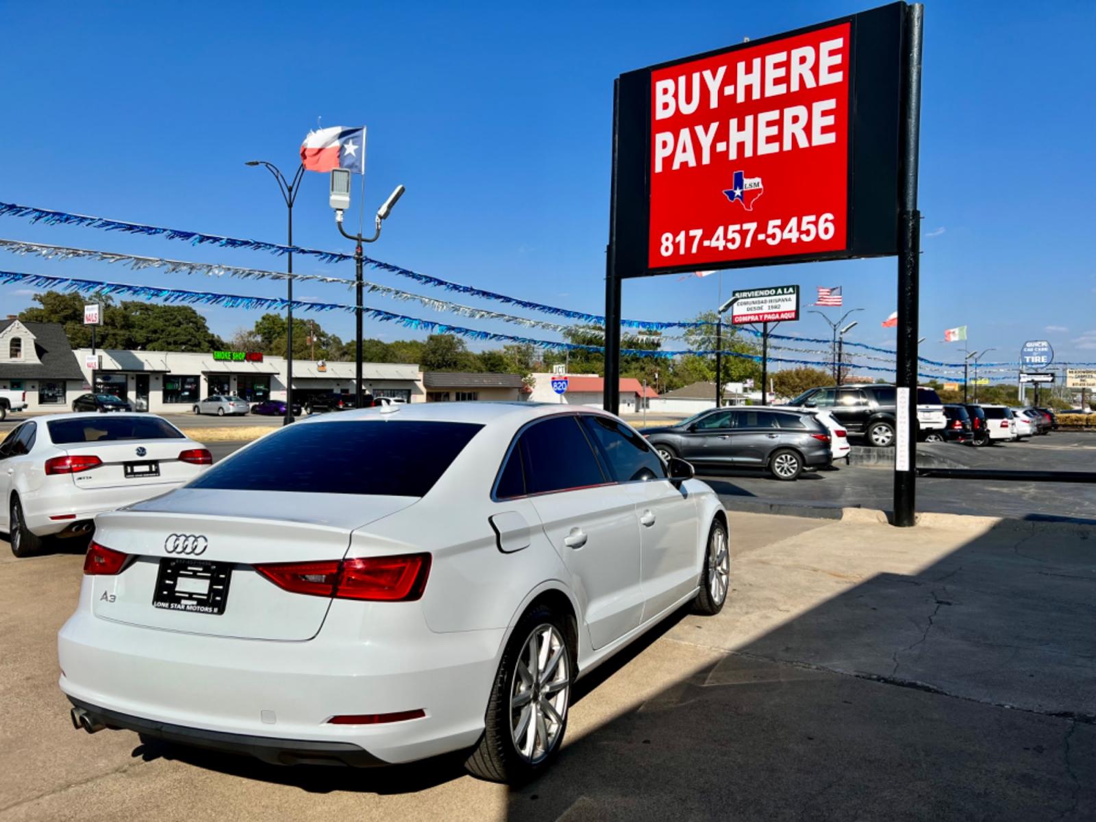 2015 WHITE AUDI A3 PREMIUM (WAUACGFF9F1) , located at 5900 E. Lancaster Ave., Fort Worth, TX, 76112, (817) 457-5456, 0.000000, 0.000000 - This is a 2015 AUDI A3 PREMIUM 4 DOOR SEDAN that is in excellent condition. There are no dents or scratches. The interior is clean with no rips or tears or stains. All power windows, door locks and seats. Ice cold AC for those hot Texas summer days. It is equipped with a CD player, AM/FM radio, AUX - Photo #6