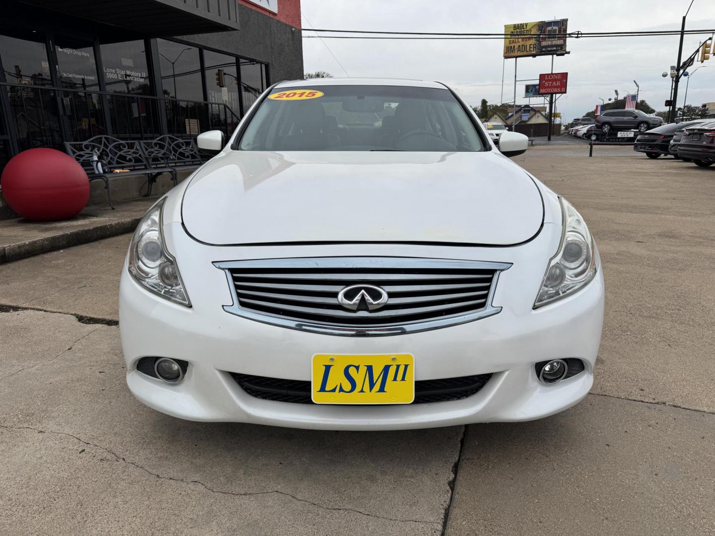 2015 WHITE /BLACK INFINITI Q40 BASE (JN1CV6AR0FM) , located at 5900 E. Lancaster Ave., Fort Worth, TX, 76112, (817) 457-5456, 0.000000, 0.000000 - Apply for financing today! CALL OR TEXT Byron at 817-966-5010 CALL OR TEXT Marco at 682-558-2178 se habla espanol! - Photo#1