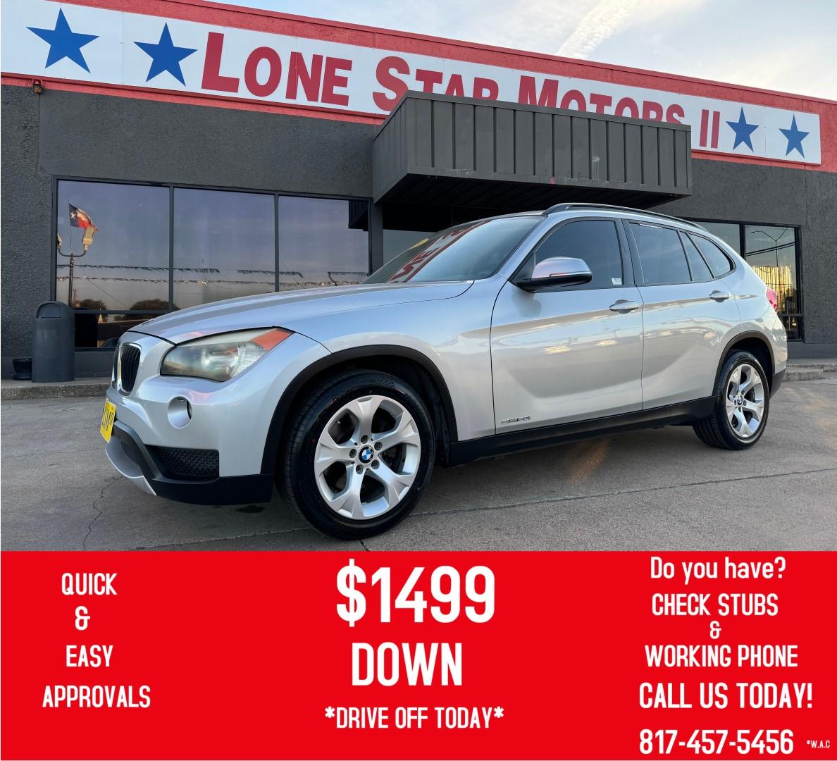 2014 SILVER BMW X1 SDRIVE28I (WBAVM1C52EV) , located at 5900 E. Lancaster Ave., Fort Worth, TX, 76112, (817) 457-5456, 0.000000, 0.000000 - This is a 2014 BMW X1 SDRIVE28I 4 DOOR SUV that is in excellent condition. There are no dents or scratches. The interior is clean with no rips or tears or stains. All power windows, door locks and seats. Ice cold AC for those hot Texas summer days. It is equipped with a CD player, AM/FM radio, AUX p - Photo#0