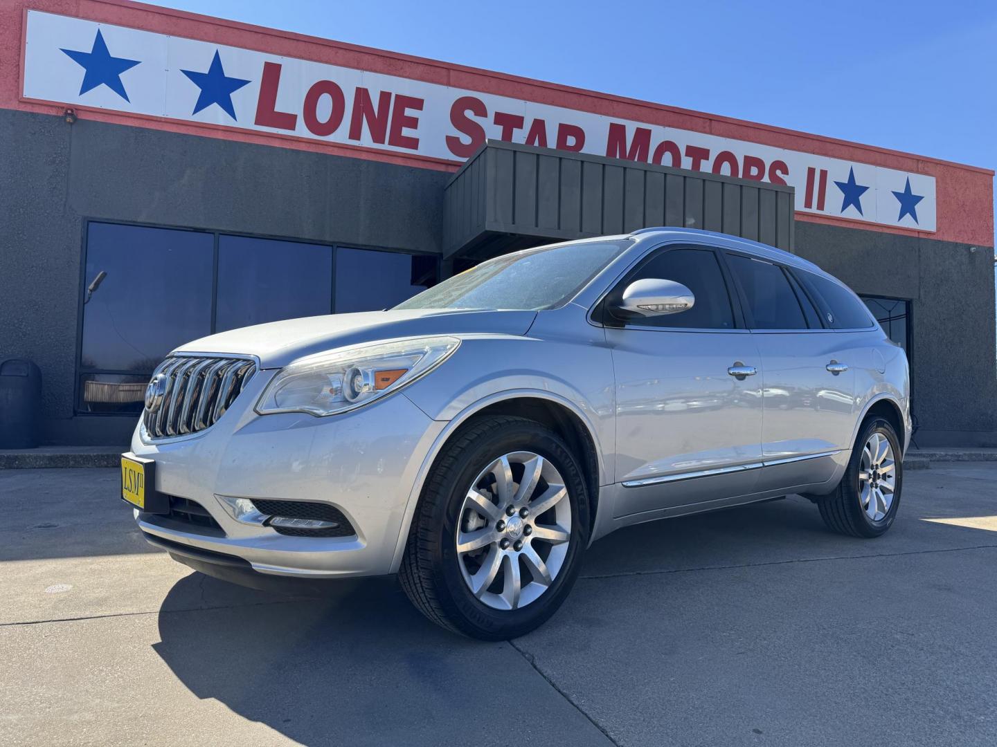 2015 SILVER BUICK ENCLAVE PREMIUM (5GAKRCKD2FJ) , located at 5900 E. Lancaster Ave., Fort Worth, TX, 76112, (817) 457-5456, 0.000000, 0.000000 - This is a 2015 BUICK ENCLAVE PREMIUM 4 DOOR SUV that is in excellent condition. There are no dents or scratches. The interior is clean with no rips or tears or stains. All power windows, door locks and seats. Ice cold AC for those hot Texas summer days. It is equipped with a CD player, AM/FM radio, - Photo#0