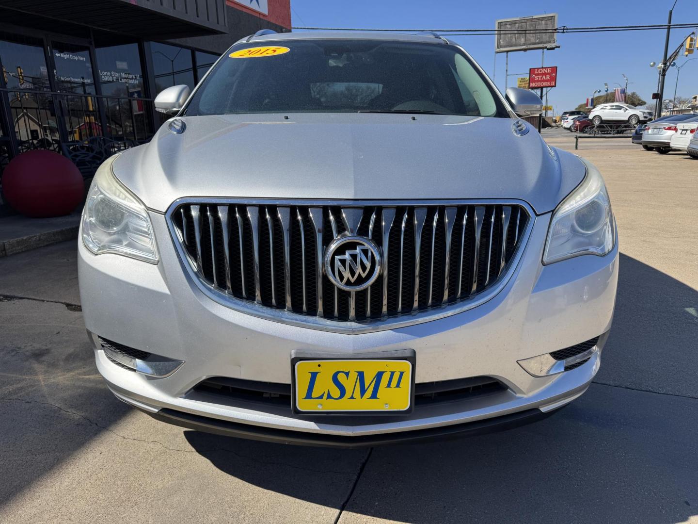 2015 SILVER BUICK ENCLAVE PREMIUM (5GAKRCKD2FJ) , located at 5900 E. Lancaster Ave., Fort Worth, TX, 76112, (817) 457-5456, 0.000000, 0.000000 - This is a 2015 BUICK ENCLAVE PREMIUM 4 DOOR SUV that is in excellent condition. There are no dents or scratches. The interior is clean with no rips or tears or stains. All power windows, door locks and seats. Ice cold AC for those hot Texas summer days. It is equipped with a CD player, AM/FM radio, - Photo#1