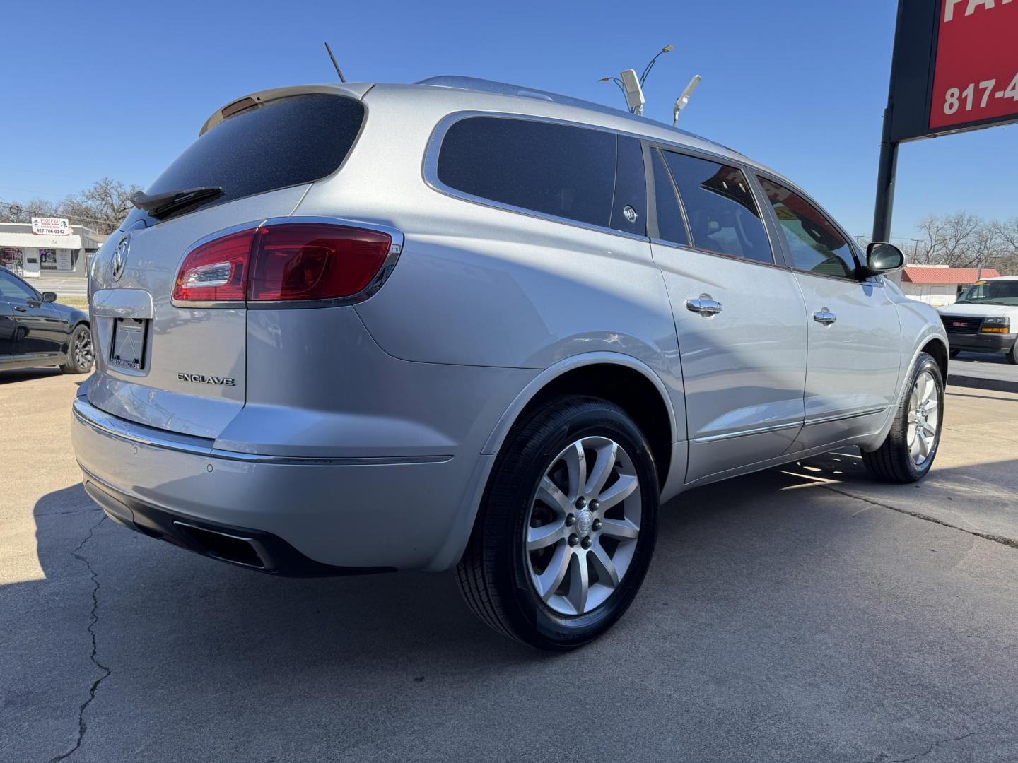 2015 SILVER BUICK ENCLAVE PREMIUM (5GAKRCKD2FJ) , located at 5900 E. Lancaster Ave., Fort Worth, TX, 76112, (817) 457-5456, 0.000000, 0.000000 - This is a 2015 BUICK ENCLAVE PREMIUM 4 DOOR SUV that is in excellent condition. There are no dents or scratches. The interior is clean with no rips or tears or stains. All power windows, door locks and seats. Ice cold AC for those hot Texas summer days. It is equipped with a CD player, AM/FM radio, - Photo#3