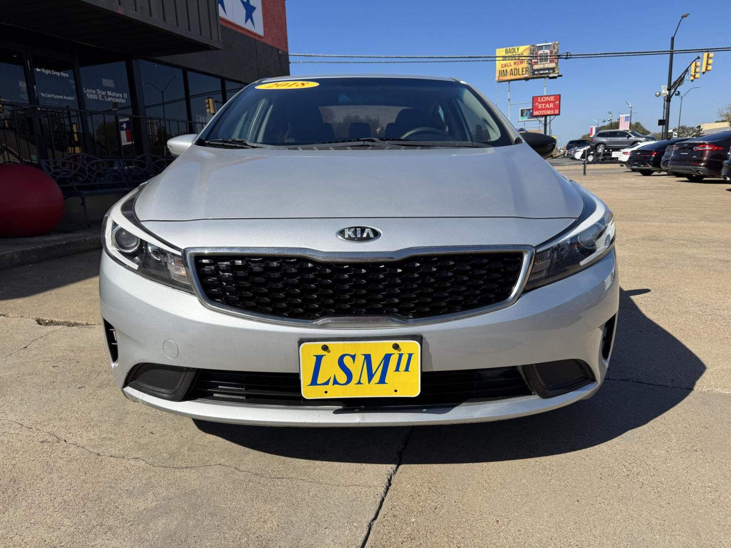 2018 GRAY KIA FORTE LX (3KPFK4A74JE) , located at 5900 E. Lancaster Ave., Fort Worth, TX, 76112, (817) 457-5456, 0.000000, 0.000000 - This is a 2018 KIA FORTE LX 4 DR SEDAN that is in excellent condition. The interior is clean with no rips or tears or stains. All power windows, door locks and seats. Ice cold AC for those hot Texas summer days. It is equipped with a CD player, AM/FM radio, AUX port, Bluetooth connectivity and Siriu - Photo#1