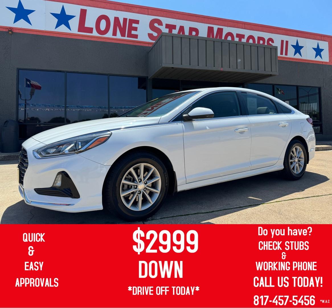 2019 WHITE HYUNDAI SONATA SE (5NPE24AFXKH) , located at 5900 E. Lancaster Ave., Fort Worth, TX, 76112, (817) 457-5456, 0.000000, 0.000000 - Photo#0