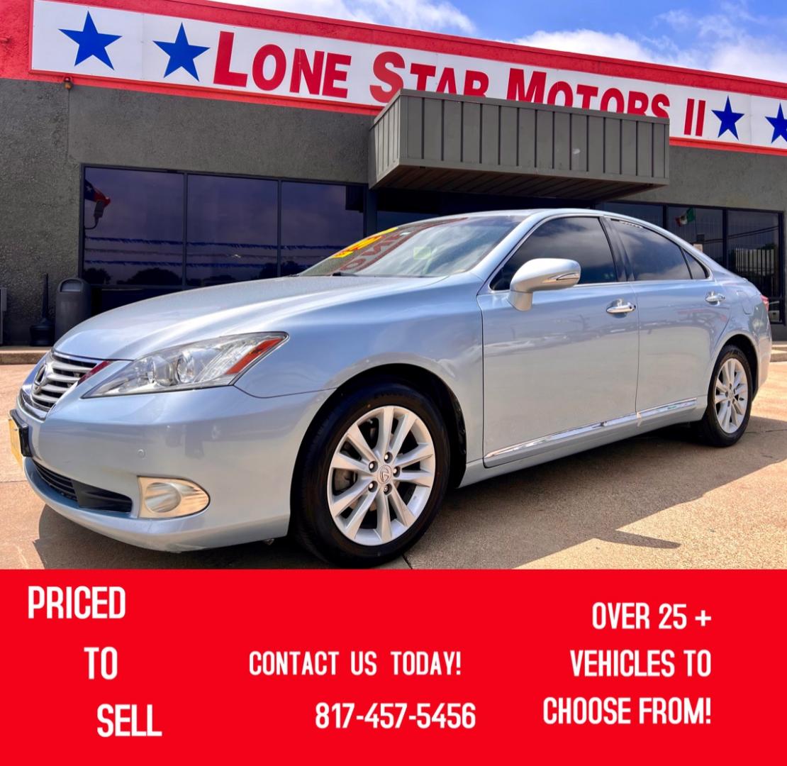 2010 BLUE /Tan LEXUS ES 350 BASE Base 4dr Sedan (JTHBK1EG3A2) with an 3.5L V6 engine, Automatic 6-Speed transmission, located at 5900 E. Lancaster Ave., Fort Worth, TX, 76112, (817) 457-5456, 0.000000, 0.000000 - Cash CASH CAR ONLY, NO FINANCING AVAILABLE. WE'VE SLASHED THE PRICE! NOW ONLY $5,391! THIS 2010 LEXUS ES 350 BASE 4 DOOR SEDAN RUNS AND DRIVES GREAT. IT IS EQUIPPED WITH A CD PLAYER, AM/FM RADIO AND AN AUX PORT. THE TIRES ARE IN GOOD CONDITION AND STILL HAVE TREAD LEFT ON THEM. THIS CAR WILL N - Photo#0