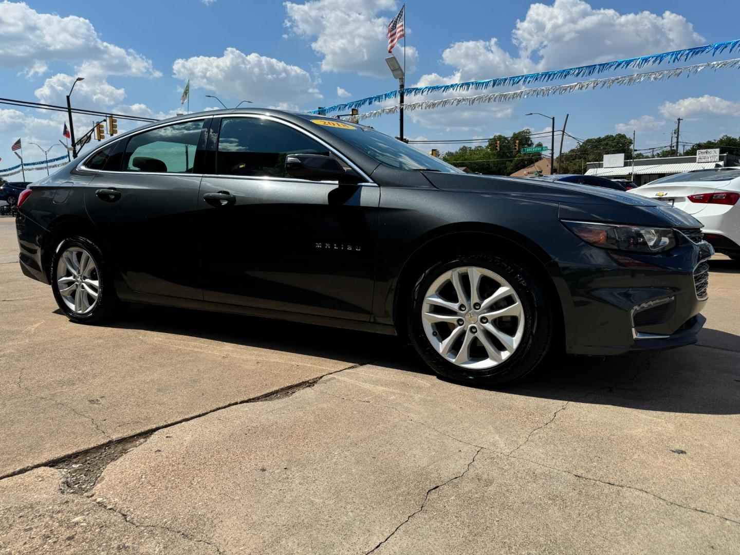 2018 GRAY CHEVROLET MALIBU LT (2FL) (1G1ZD5ST1JF) , located at 5900 E. Lancaster Ave., Fort Worth, TX, 76112, (817) 457-5456, 0.000000, 0.000000 - Photo#2