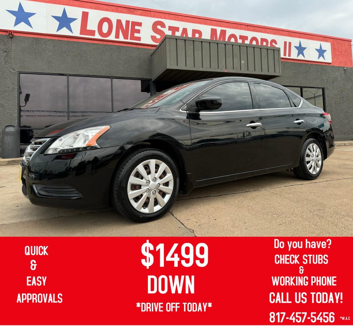 2015 BLACK NISSAN SENTRA (3N1AB7AP5FY) , located at 5900 E. Lancaster Ave., Fort Worth, TX, 76112, (817) 457-5456, 0.000000, 0.000000 - Photo#0