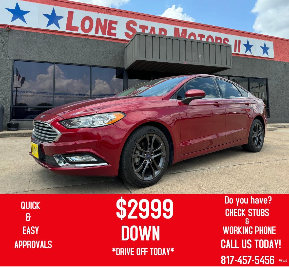 2018 RED FORD FUSION SE (3FA6P0HD8JR) , located at 5900 E. Lancaster Ave., Fort Worth, TX, 76112, (817) 457-5456, 0.000000, 0.000000 - Photo#0