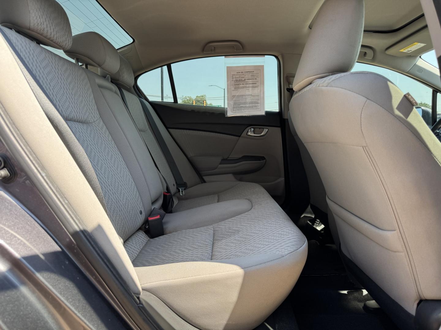 2015 GRAY HONDA CIVIC EX (19XFB2F80FE) , located at 5900 E. Lancaster Ave., Fort Worth, TX, 76112, (817) 457-5456, 0.000000, 0.000000- Photo#14