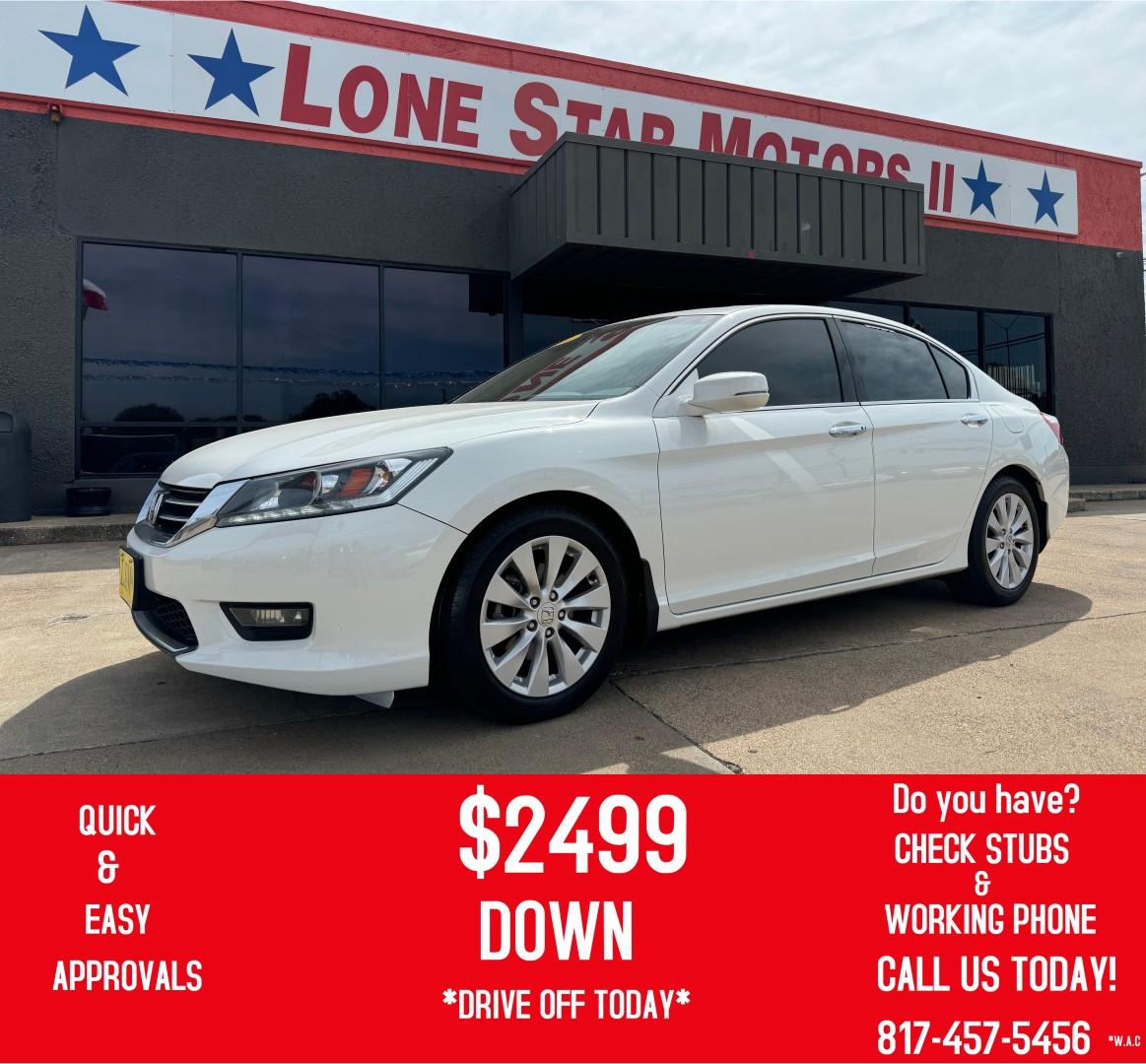 2014 WHITE HONDA ACCORD EX-L (1HGCR3F89EA) , located at 5900 E. Lancaster Ave., Fort Worth, TX, 76112, (817) 457-5456, 0.000000, 0.000000 - Photo#0