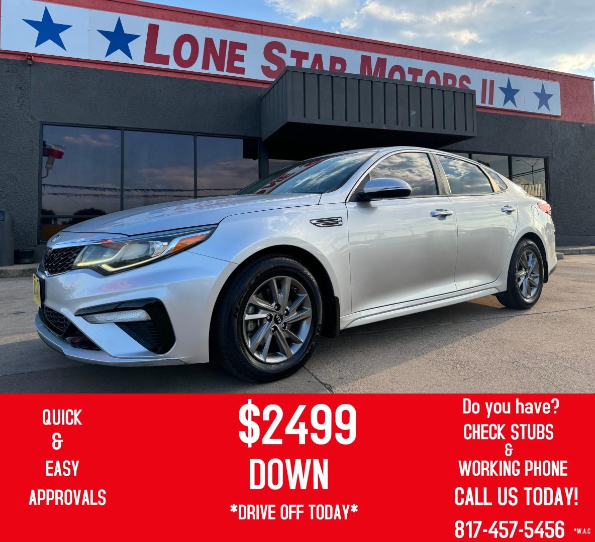 2019 SILVER KIA OPTIMA LX; S (5XXGT4L38KG) , located at 5900 E. Lancaster Ave., Fort Worth, TX, 76112, (817) 457-5456, 0.000000, 0.000000 - Photo#0