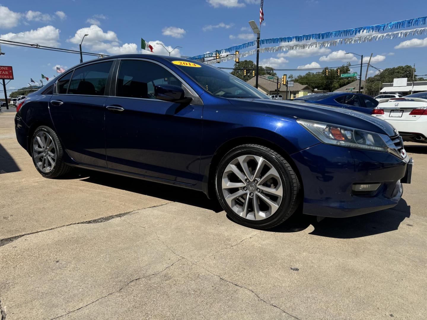 2014 BLUE HONDA ACCORD SPORT (1HGCR2F57EA) , located at 5900 E. Lancaster Ave., Fort Worth, TX, 76112, (817) 457-5456, 0.000000, 0.000000 - Photo#3