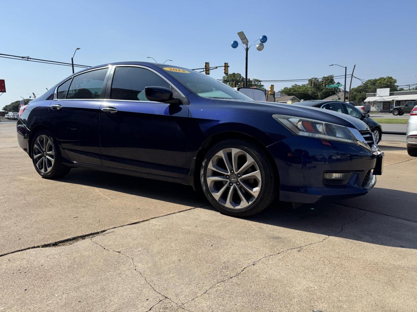 2014 BLUE HONDA ACCORD SPORT (1HGCR2F57EA) , located at 5900 E. Lancaster Ave., Fort Worth, TX, 76112, (817) 457-5456, 0.000000, 0.000000 - Photo#2