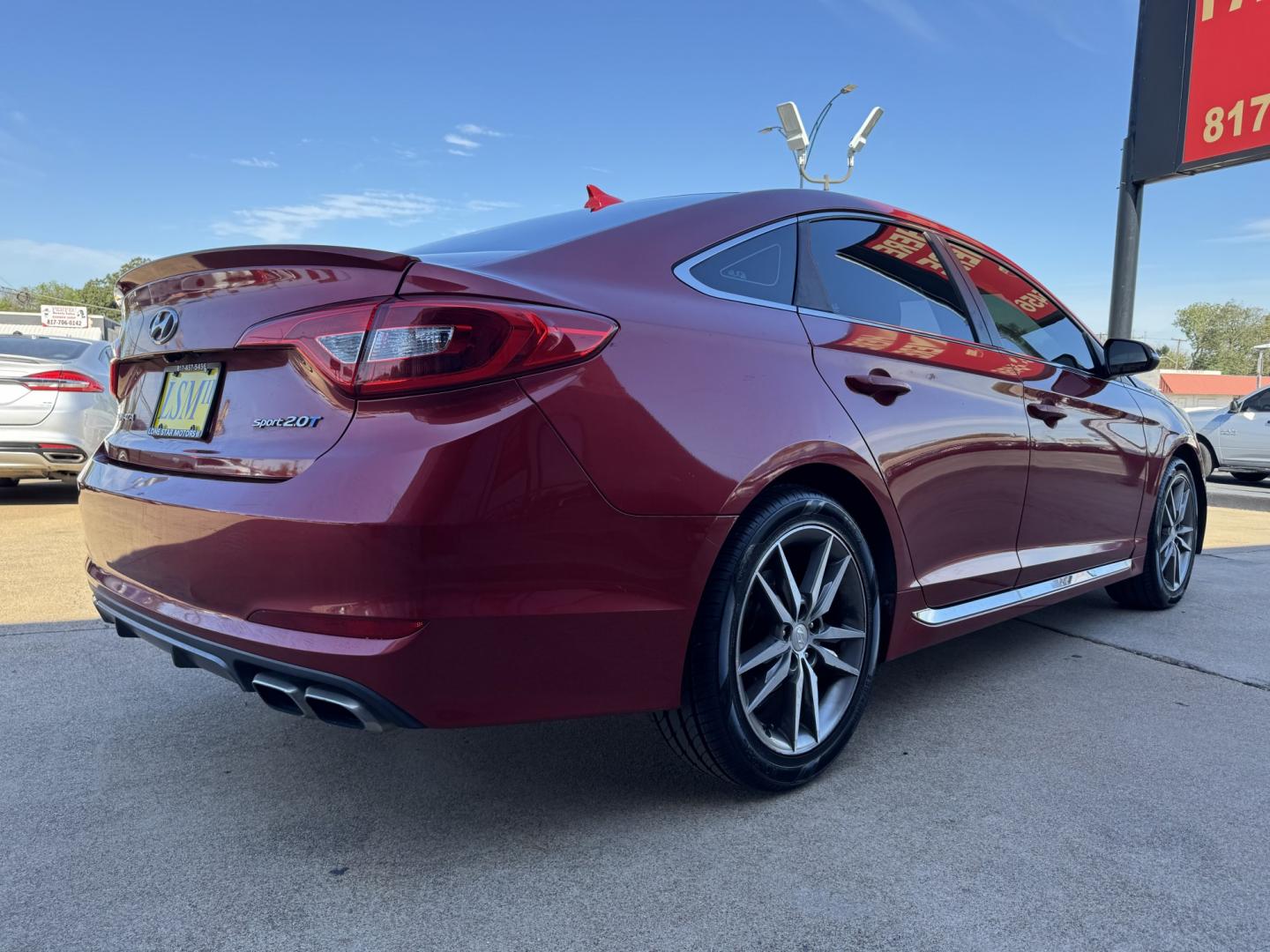 2017 RED HYUNDAI SONATA SPORT 2.0T; L (5NPE34ABXHH) , located at 5900 E. Lancaster Ave., Fort Worth, TX, 76112, (817) 457-5456, 0.000000, 0.000000- Photo#3