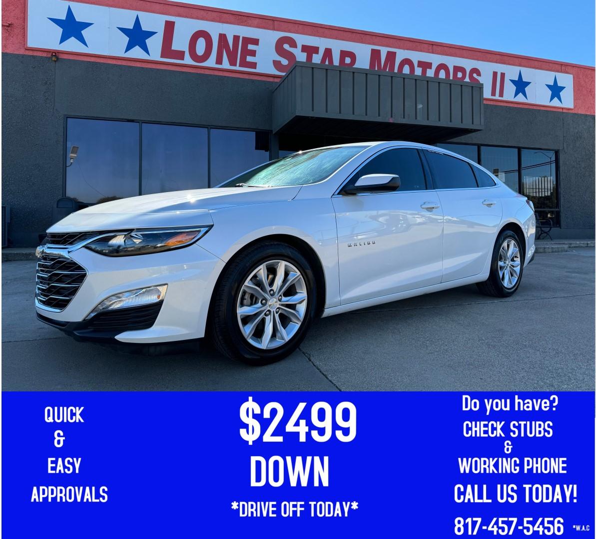 2019 WHITE CHEVROLET MALIBU LT (2FL) (1G1ZD5ST4KF) , located at 5900 E. Lancaster Ave., Fort Worth, TX, 76112, (817) 457-5456, 0.000000, 0.000000 - Photo#0