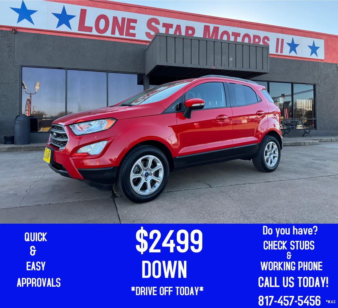 2020 WHITE FORD ECOSPORT SE (MAJ3S2GE1LC) , located at 5900 E. Lancaster Ave., Fort Worth, TX, 76112, (817) 457-5456, 0.000000, 0.000000 - Photo#0