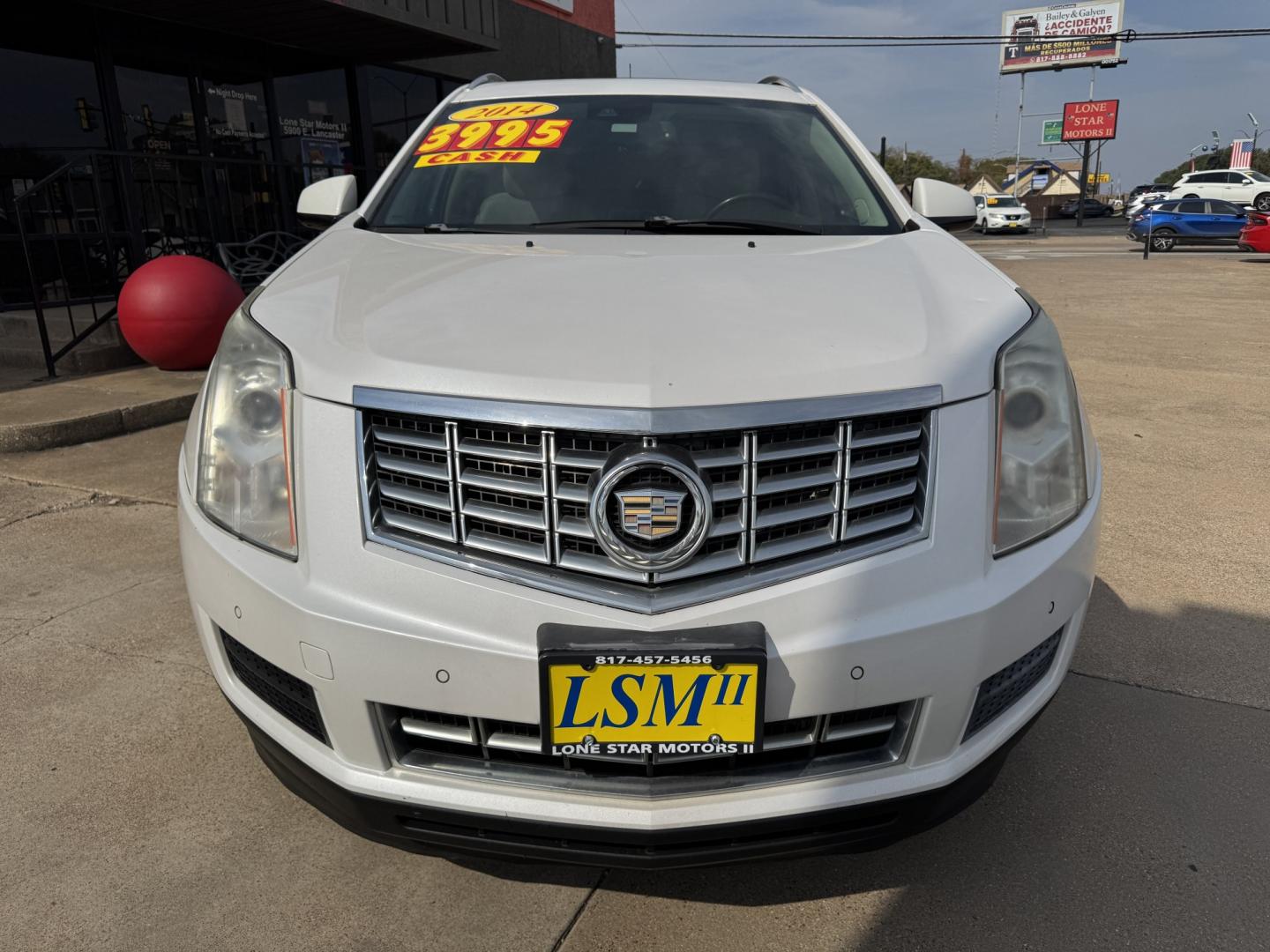 2014 WHITE CADILLAC SRX LUXURY (3GYFNBE31ES) , located at 5900 E. Lancaster Ave., Fort Worth, TX, 76112, (817) 457-5456, 0.000000, 0.000000- Photo#1