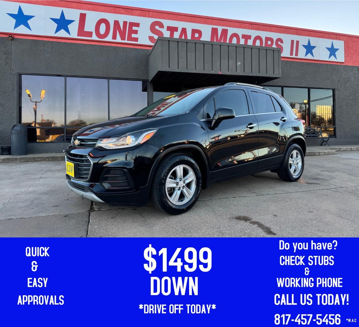 2019 BLACK CHEVROLET TRAX 1LT (KL7CJLSB2KB) , located at 5900 E. Lancaster Ave., Fort Worth, TX, 76112, (817) 457-5456, 0.000000, 0.000000 - Photo#0