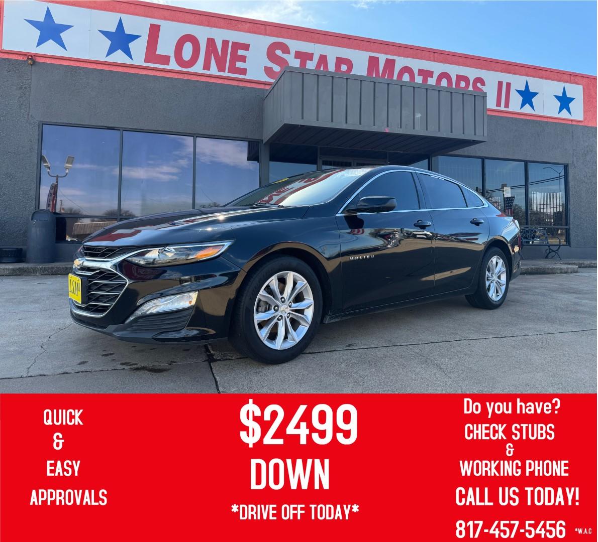 2019 BLACK CHEVROLET MALIBU LT (2FL) (1G1ZD5ST6KF) , located at 5900 E. Lancaster Ave., Fort Worth, TX, 76112, (817) 457-5456, 0.000000, 0.000000 - Photo#0