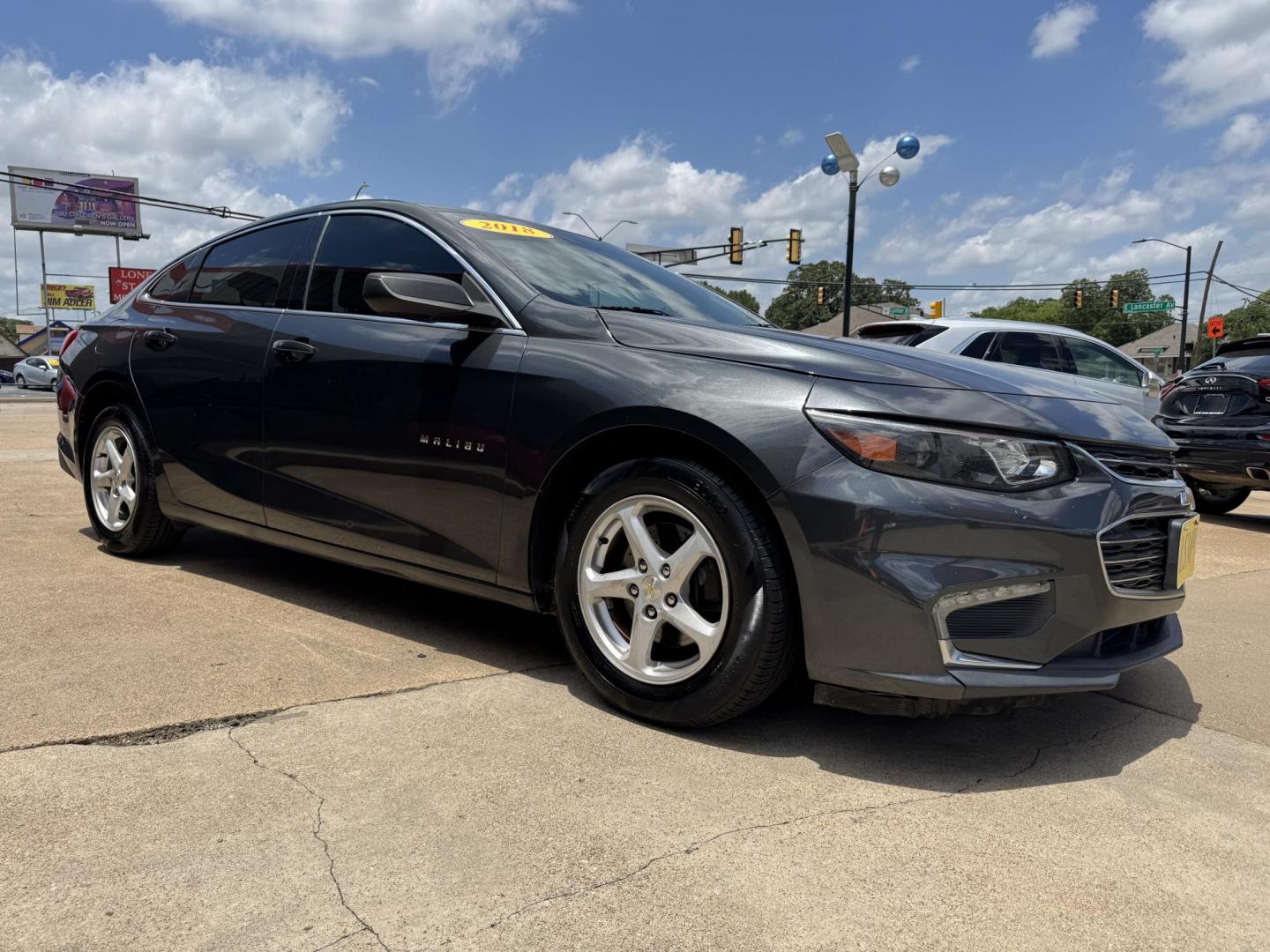 2018 GRAY CHEVROLET MALIBU LS (1FL) (1G1ZC5ST0JF) , located at 5900 E. Lancaster Ave., Fort Worth, TX, 76112, (817) 457-5456, 0.000000, 0.000000 - Photo#2