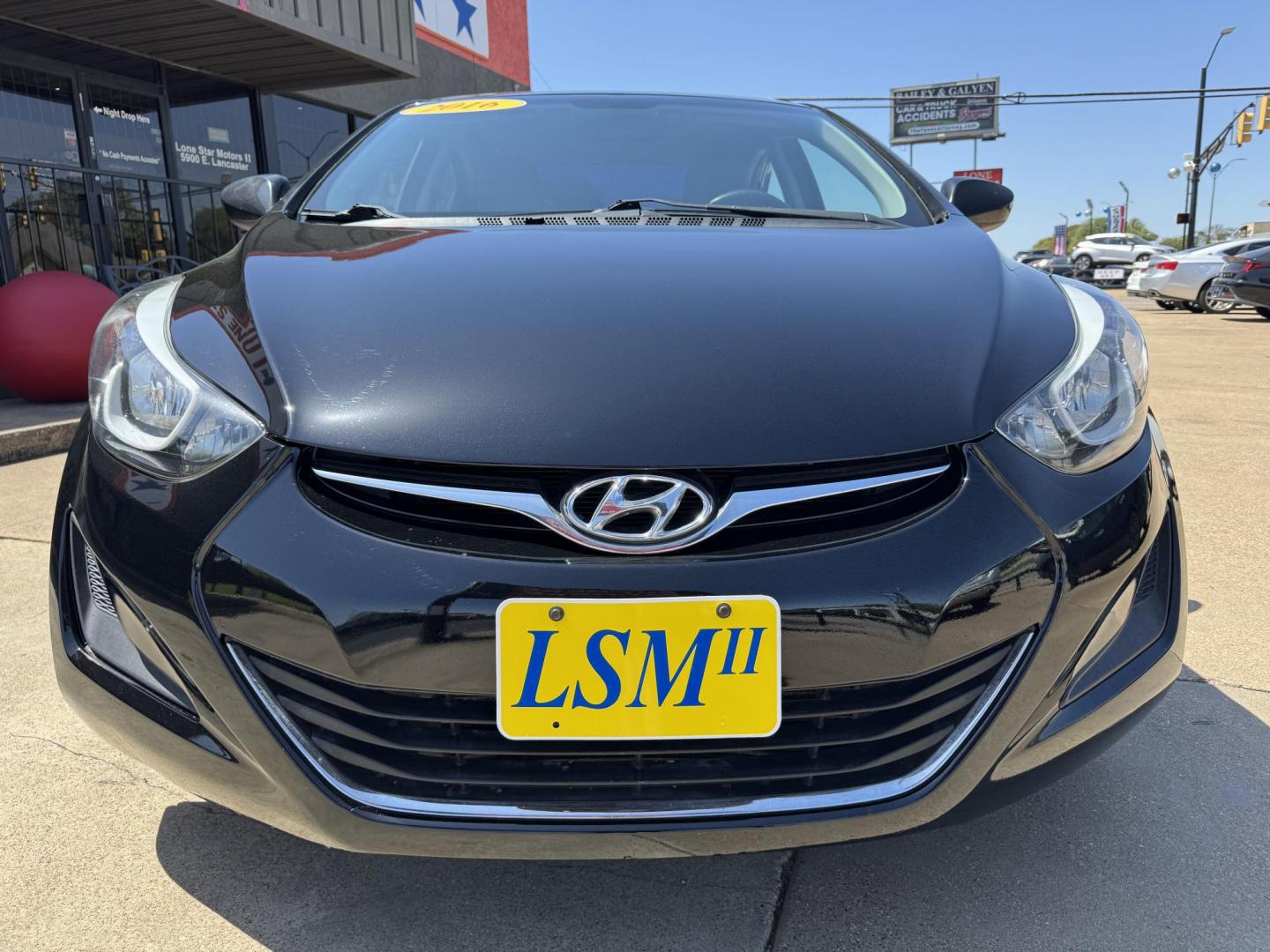 2016 BLACK HYUNDAI ELANTRA LIMITED; SE; (5NPDH4AE6GH) , located at 5900 E. Lancaster Ave., Fort Worth, TX, 76112, (817) 457-5456, 0.000000, 0.000000 - Photo#1