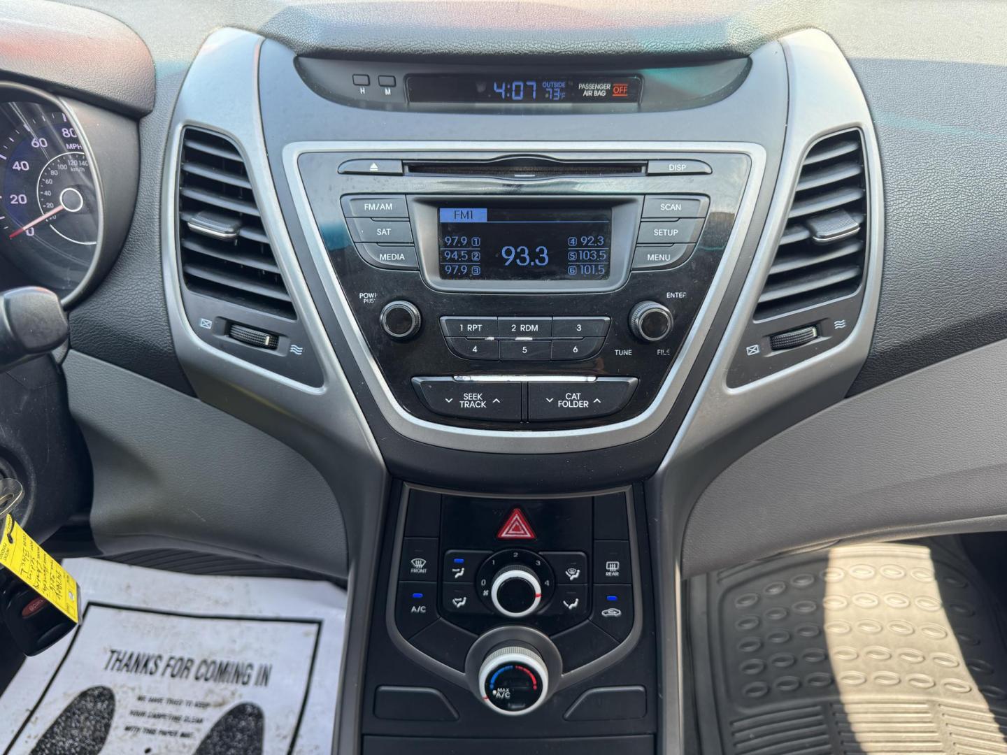 2016 BLACK HYUNDAI ELANTRA LIMITED; SE; (5NPDH4AE6GH) , located at 5900 E. Lancaster Ave., Fort Worth, TX, 76112, (817) 457-5456, 0.000000, 0.000000 - Photo#18