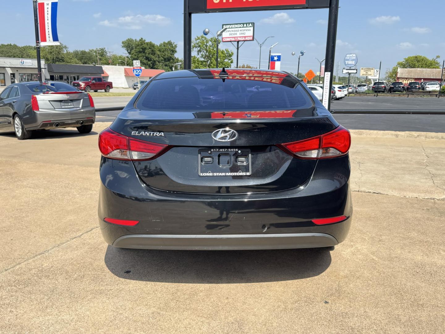 2016 BLACK HYUNDAI ELANTRA LIMITED; SE; (5NPDH4AE6GH) , located at 5900 E. Lancaster Ave., Fort Worth, TX, 76112, (817) 457-5456, 0.000000, 0.000000- Photo#4