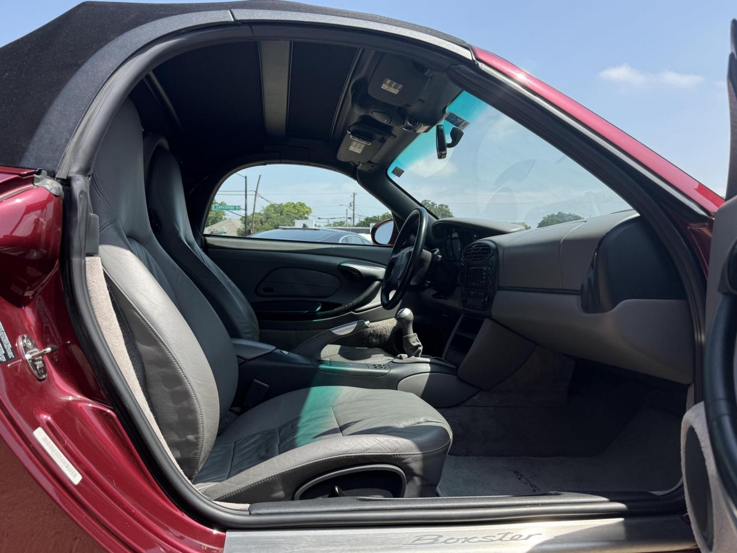 1998 Burgundy /Gray Porsche Boxster Base (WP0CA2989WU) with an 2.5L H6 DOHC 24V engine, 5-Speed Manual Overdrive transmission, located at 5900 E. Lancaster Ave., Fort Worth, TX, 76112, (817) 457-5456, 0.000000, 0.000000 - Immaculate 1998 Porsche Boxster | 5-Speed Manual | 36K Original Miles Includes factory hardtop, carriage, cover & custom satchel. Collector-grade condition – rare find, ready to turn heads. 2 Owner Vehicle Carfax available Garage Kept - Photo#15