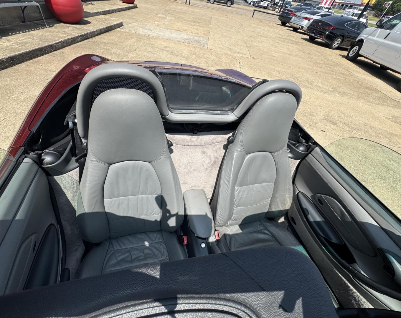 1998 Burgundy /Gray Porsche Boxster Base (WP0CA2989WU) with an 2.5L H6 DOHC 24V engine, 5-Speed Manual Overdrive transmission, located at 5900 E. Lancaster Ave., Fort Worth, TX, 76112, (817) 457-5456, 0.000000, 0.000000 - Immaculate 1998 Porsche Boxster | 5-Speed Manual | 36K Original Miles Includes factory hardtop, carriage, cover & custom satchel. Collector-grade condition – rare find, ready to turn heads. 2 Owner Vehicle Carfax available Garage Kept - Photo#17