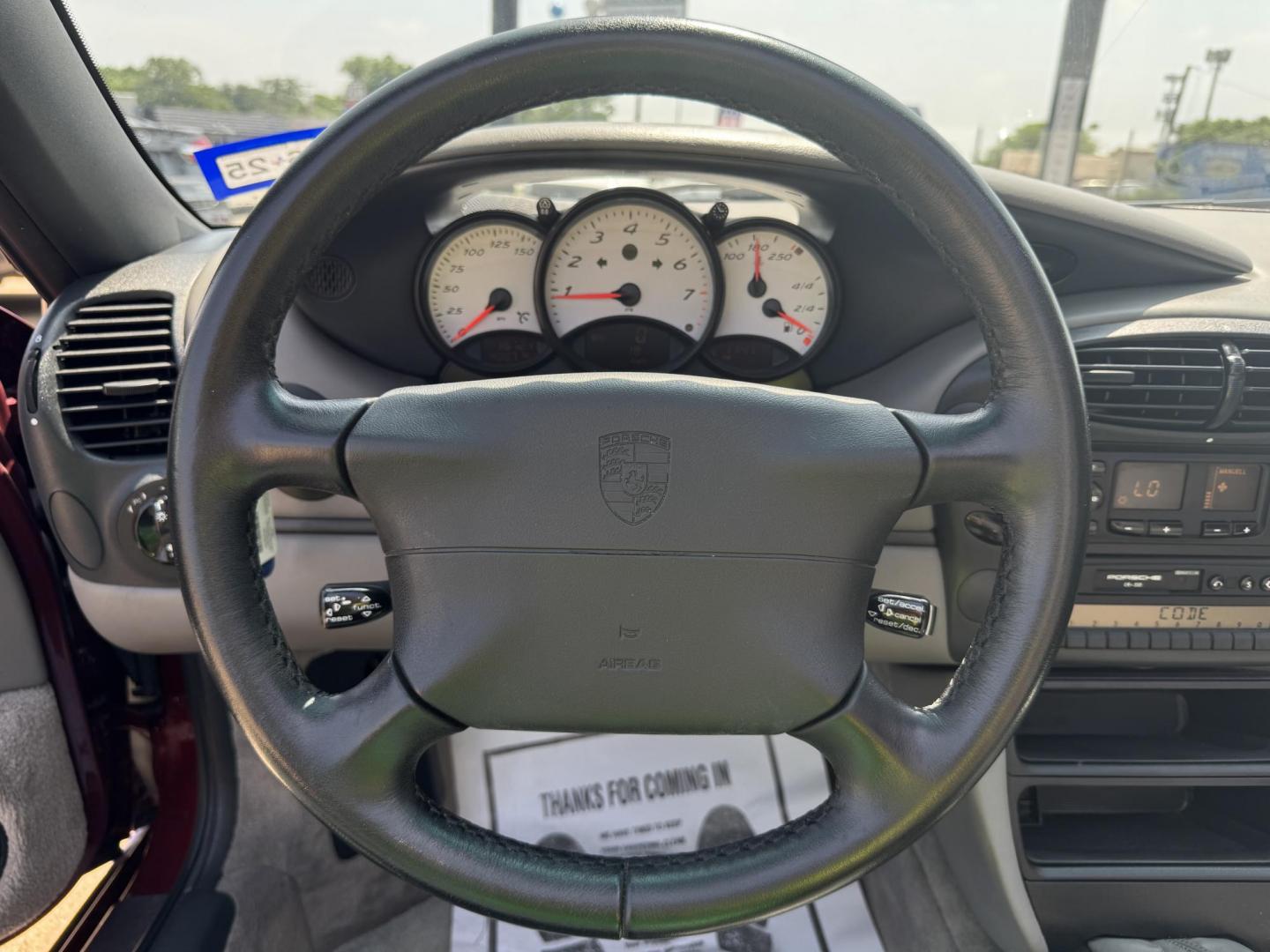 1998 Burgundy /Gray Porsche Boxster Base (WP0CA2989WU) with an 2.5L H6 DOHC 24V engine, 5-Speed Manual Overdrive transmission, located at 5900 E. Lancaster Ave., Fort Worth, TX, 76112, (817) 457-5456, 0.000000, 0.000000 - Immaculate 1998 Porsche Boxster | 5-Speed Manual | 36K Original Miles Includes factory hardtop, carriage, cover & custom satchel. Collector-grade condition – rare find, ready to turn heads. 2 Owner Vehicle Carfax available Garage Kept - Photo#23