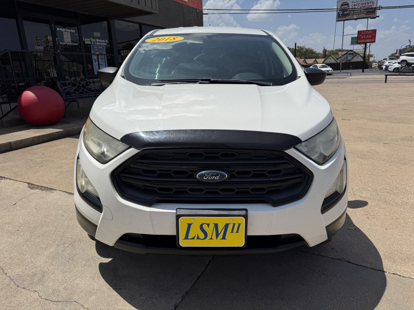 2018 WHITE FORD ECOSPORT S (MAJ3P1RE0JC) , located at 5900 E. Lancaster Ave., Fort Worth, TX, 76112, (817) 457-5456, 0.000000, 0.000000 - We offer quality used Cars, Carros, Pickup Trucks, Camionetas, Trocas & SUVs for sale. Buy Here Pay Here, In-House Finance, Cash Vehicles, Bad credit, No credit, No problem. Hablamos Español!- Photo#1