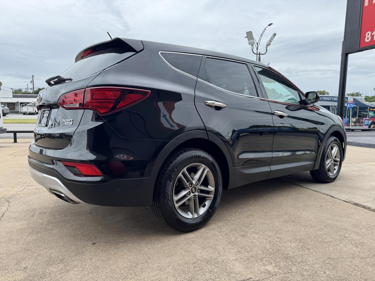 2018 BLACK HYUNDAI SANTA FE SPORT BASE (5NMZTDLB8JH) , located at 5900 E. Lancaster Ave., Fort Worth, TX, 76112, (817) 457-5456, 0.000000, 0.000000 - Photo#3