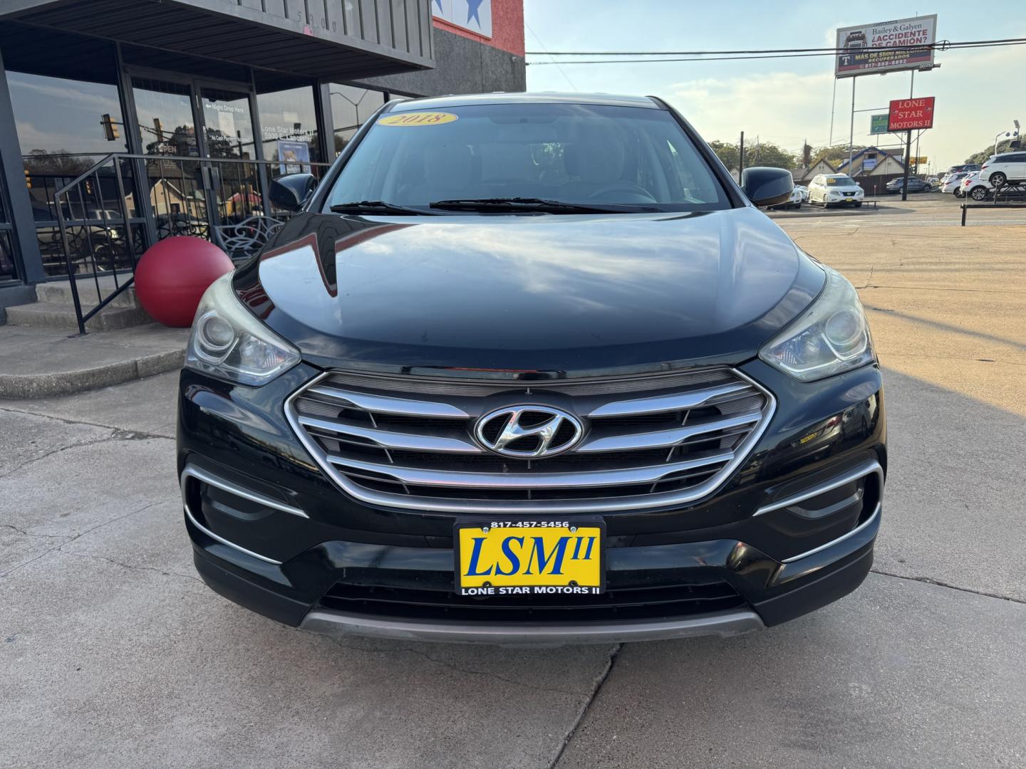 2018 BLACK HYUNDAI SANTA FE SPORT BASE (5NMZTDLB8JH) , located at 5900 E. Lancaster Ave., Fort Worth, TX, 76112, (817) 457-5456, 0.000000, 0.000000- Photo#1