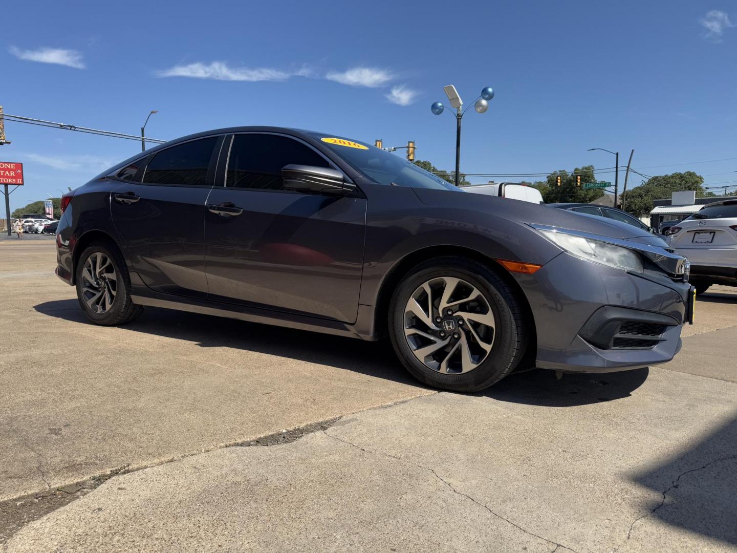 2016 GRAY HONDA CIVIC EX (19XFC2F7XGE) , located at 5900 E. Lancaster Ave., Fort Worth, TX, 76112, (817) 457-5456, 0.000000, 0.000000 - Photo#2