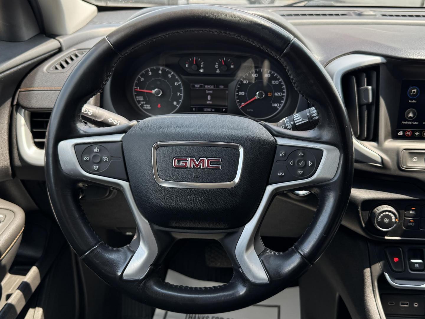 2018 GRAY /BLACK GMC TERRAIN SLE SLE (3GKALMEV3JL) with an 1.4L engine, 6-Speed Automatic transmission, located at 5900 E. Lancaster Ave., Fort Worth, TX, 76112, (817) 457-5456, 0.000000, 0.000000 - The 2018 GMC Terrain SLE features a 1.4L turbocharged 4-cylinder engine paired with a 6-speed automatic transmission and front-wheel drive, delivering 26 MPG city and 30 MPG highway. It seats 5 passengers and comes with a comfortable interior in premium cloth. This Terrain includes Android Auto, App - Photo#19