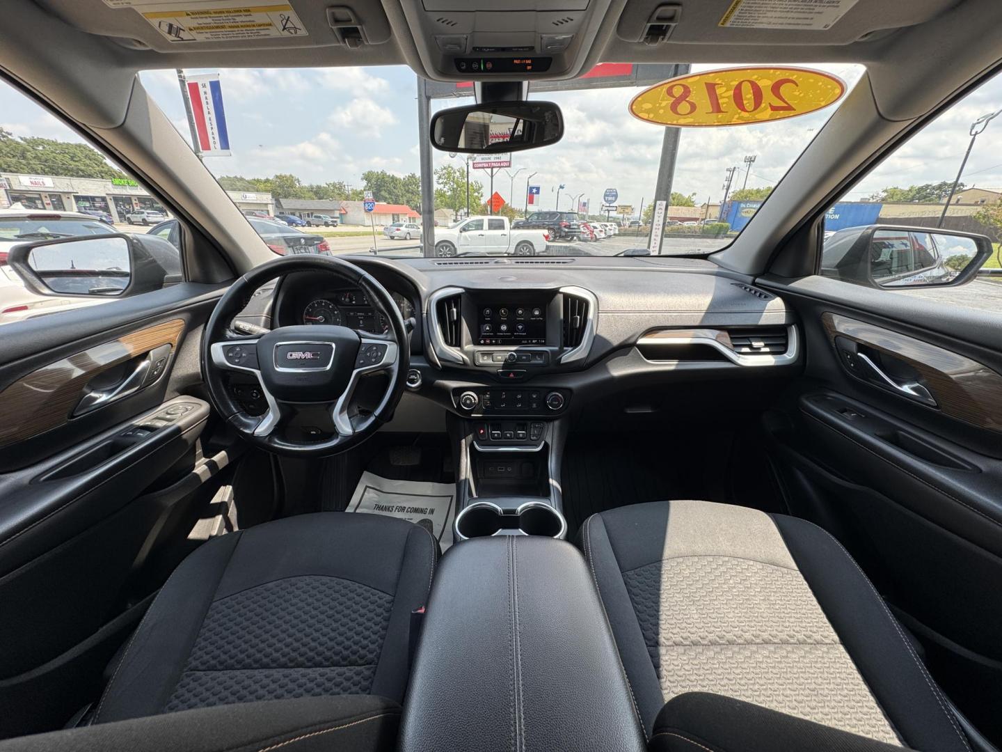 2018 GRAY /BLACK GMC TERRAIN SLE SLE (3GKALMEV3JL) with an 1.4L engine, 6-Speed Automatic transmission, located at 5900 E. Lancaster Ave., Fort Worth, TX, 76112, (817) 457-5456, 0.000000, 0.000000 - The 2018 GMC Terrain SLE features a 1.4L turbocharged 4-cylinder engine paired with a 6-speed automatic transmission and front-wheel drive, delivering 26 MPG city and 30 MPG highway. It seats 5 passengers and comes with a comfortable interior in premium cloth. This Terrain includes Android Auto, App - Photo#18
