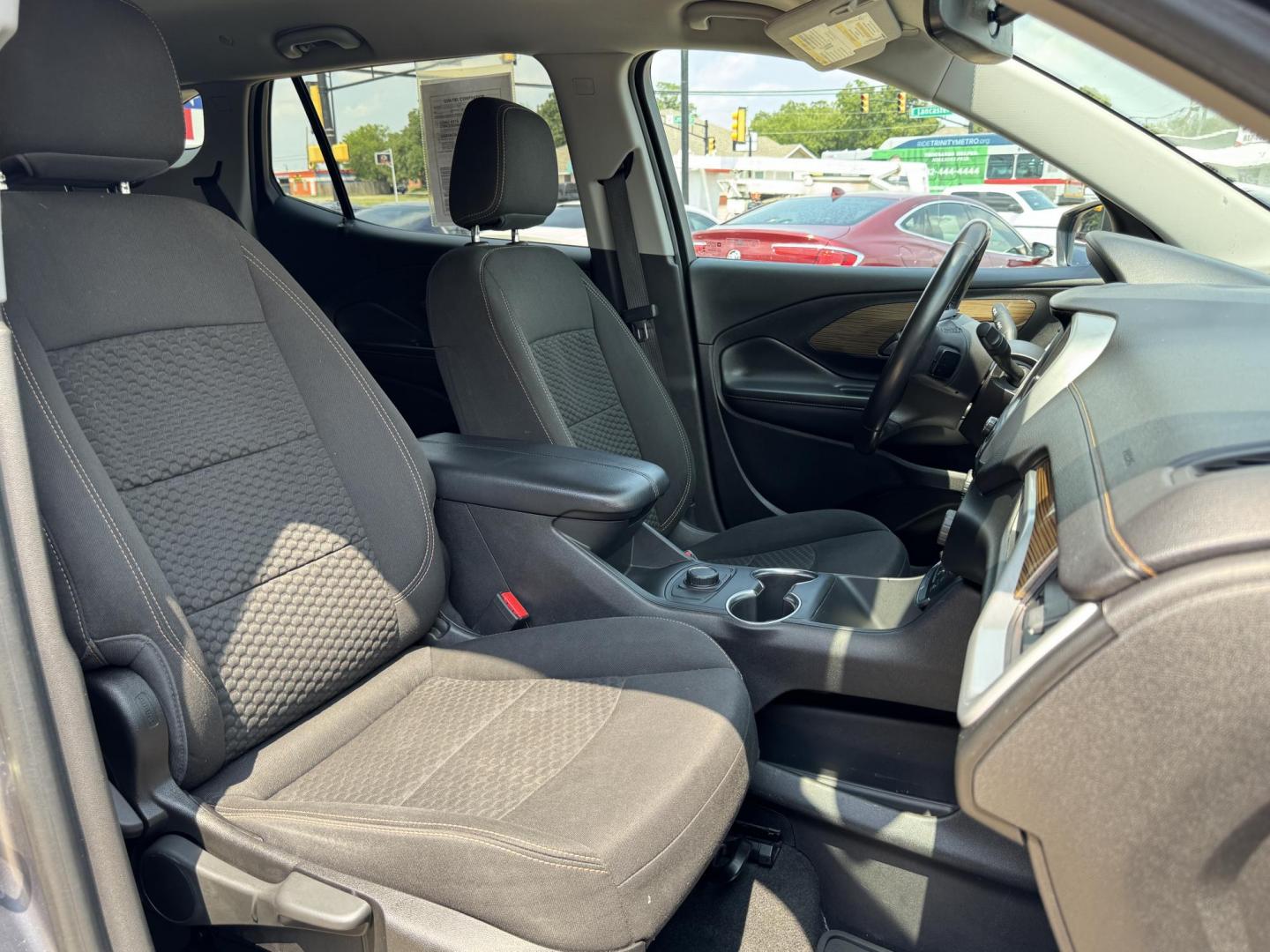 2018 GRAY /BLACK GMC TERRAIN SLE SLE (3GKALMEV3JL) with an 1.4L engine, 6-Speed Automatic transmission, located at 5900 E. Lancaster Ave., Fort Worth, TX, 76112, (817) 457-5456, 0.000000, 0.000000 - The 2018 GMC Terrain SLE features a 1.4L turbocharged 4-cylinder engine paired with a 6-speed automatic transmission and front-wheel drive, delivering 26 MPG city and 30 MPG highway. It seats 5 passengers and comes with a comfortable interior in premium cloth. This Terrain includes Android Auto, App - Photo#16