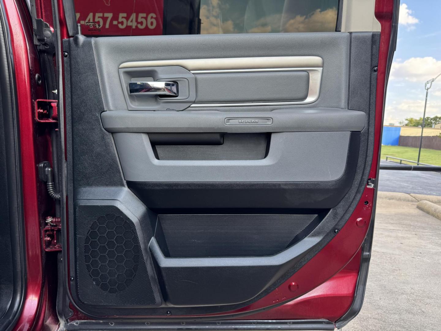 2016 RED /GRAY RAM 1500 SLT; BIG HORN; SLT CREW CAB (1C6RR7LT2GS) with an 5.7L engine, 8-Speed Automatic transmission, located at 5900 E. Lancaster Ave., Fort Worth, TX, 76112, (817) 457-5456, 0.000000, 0.000000 - Check out this 2016 RAM 1500 SLT Crew Cab 4x4, equipped with a 5.7L HEMI V8 and 8-speed automatic transmission. This lifted pickup offers selectable drive modes (2WD, 4WD Auto, 4WD Lock, 4WD Low), front and rear parking assist, tow/haul capability, and a backup camera for confidence on the road. Ins - Photo#12