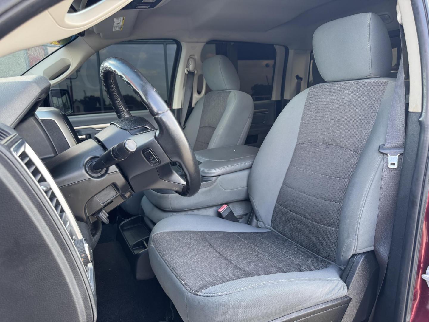 2016 RED /GRAY RAM 1500 SLT; BIG HORN; SLT CREW CAB (1C6RR7LT2GS) with an 5.7L engine, 8-Speed Automatic transmission, located at 5900 E. Lancaster Ave., Fort Worth, TX, 76112, (817) 457-5456, 0.000000, 0.000000 - Check out this 2016 RAM 1500 SLT Crew Cab 4x4, equipped with a 5.7L HEMI V8 and 8-speed automatic transmission. This lifted pickup offers selectable drive modes (2WD, 4WD Auto, 4WD Lock, 4WD Low), front and rear parking assist, tow/haul capability, and a backup camera for confidence on the road. Ins - Photo#9