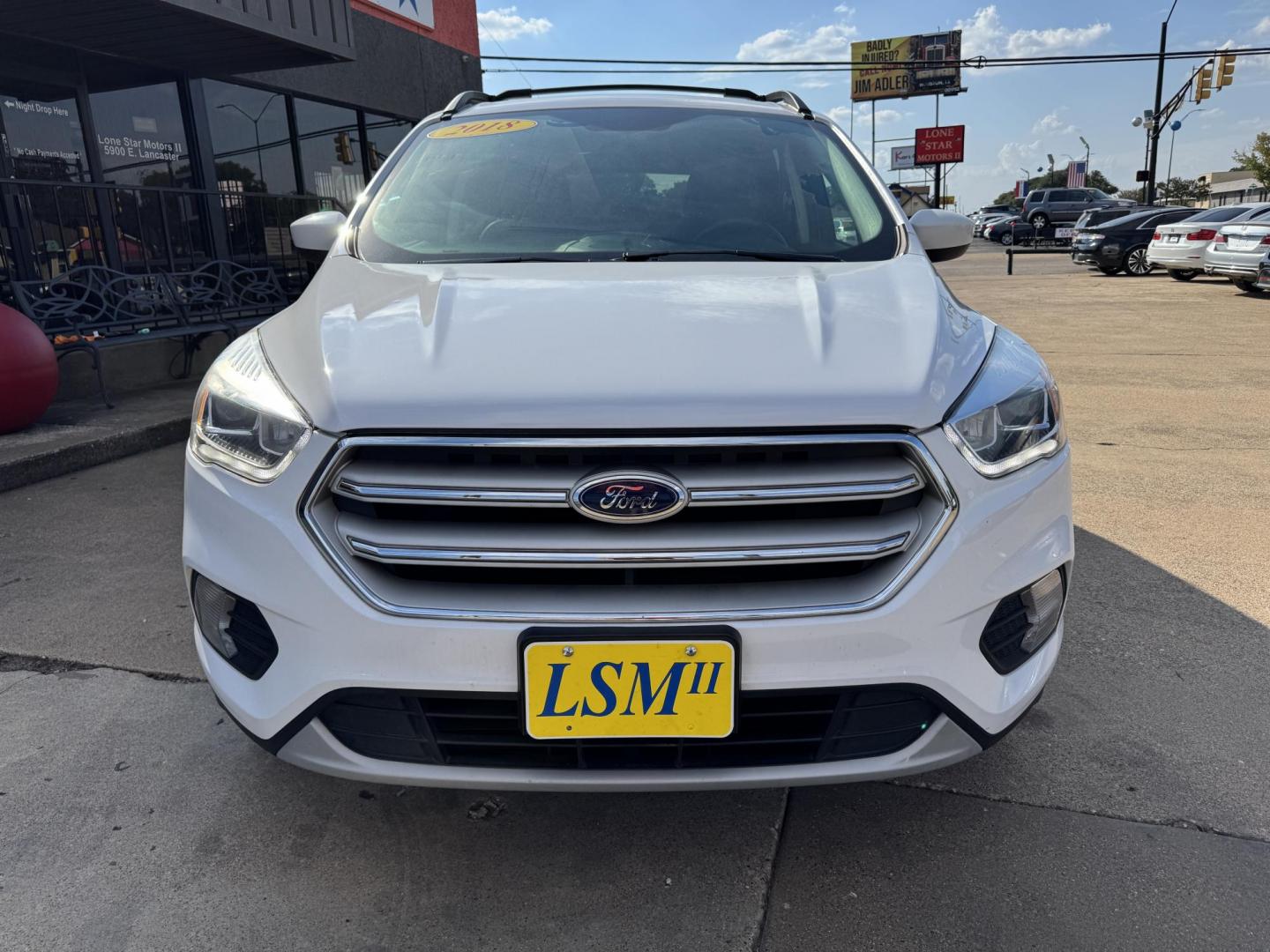 2018 WHITE /BLACK FORD ESCAPE SEL (1FMCU9HD4JU) , located at 5900 E. Lancaster Ave., Fort Worth, TX, 76112, (817) 457-5456, 0.000000, 0.000000 - Photo#1