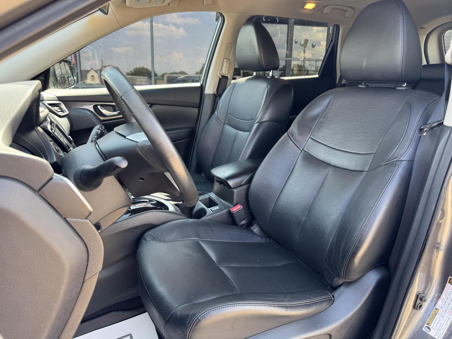 2015 BROWN /BLACK NISSAN ROGUE SL (5N1AT2MT9FC) with an 2.5L engine, CVT transmission, located at 5900 E. Lancaster Ave., Fort Worth, TX, 76112, (817) 457-5456, 0.000000, 0.000000 - The 2015 Nissan Rogue SL offers efficiency, comfort, and advanced tech. Powered by a 2.5L 4-cylinder engine with CVT, it delivers up to 33 MPG highway. Features include leather heated seats, moonroof, dual-zone climate control, navigation with satellite view, and a surround-view camera system with f - Photo#10
