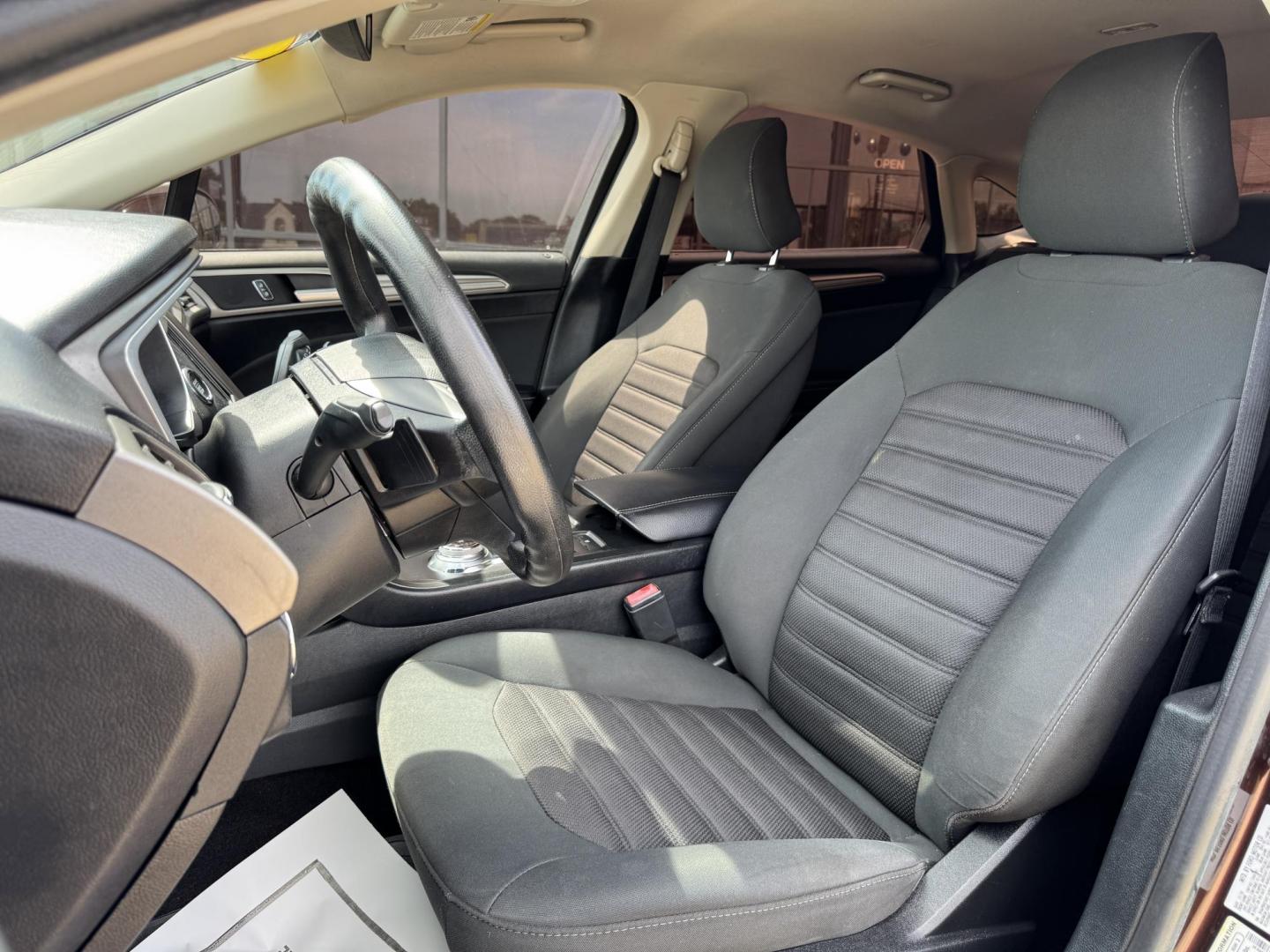 2019 RED FORD FUSION SE SE (3FA6P0HD5KR) with an 1.5L engine, 6-Speed Automatic transmission, located at 5900 E. Lancaster Ave., Fort Worth, TX, 76112, (817) 457-5456, 0.000000, 0.000000 - The 2019 Ford Fusion SE delivers efficiency and comfort with its 1.5L EcoBoost engine offering up to 34 MPG highway. Features include Bluetooth, backup camera, alloy wheels, and seating for five. A reliable sedan with modern technology and great fuel economy - Photo#9