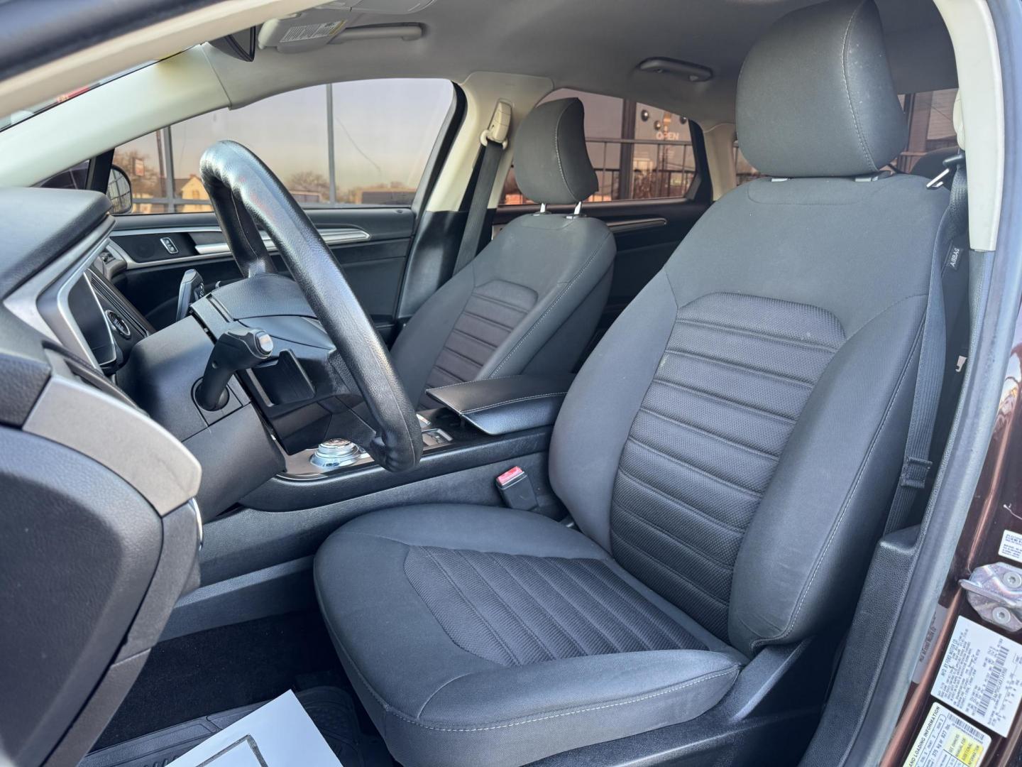 2019 BROWN FORD FUSION SE SE (3FA6P0HD5KR) with an 1.5L engine, 6-Speed Automatic transmission, located at 5900 E. Lancaster Ave., Fort Worth, TX, 76112, (817) 457-5456, 0.000000, 0.000000 - The 2019 Ford Fusion SE delivers efficiency and comfort with its 1.5L EcoBoost engine offering up to 34 MPG highway. Features include Bluetooth, backup camera, alloy wheels, and seating for five. A reliable sedan with modern technology and great fuel economy - Photo#9