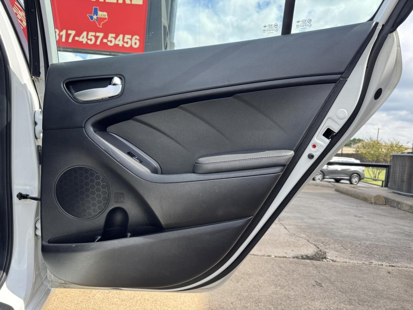 2018 WHITE /BLACK KIA FORTE LX; S LX (3KPFL4A70JE) with an 2.0L engine, 6-Speed Automatic transmission, located at 5900 E. Lancaster Ave., Fort Worth, TX, 76112, (817) 457-5456, 0.000000, 0.000000 - The 2018 Kia Forte LX combines efficiency and comfort with a 2.0L 4-cylinder engine, 6-speed automatic transmission, and impressive 29 city / 37 highway MPG. It seats five with spacious legroom and features a backup camera, phone connectivity, 4-wheel ABS disc brakes, and coil spring suspension. A r - Photo#12