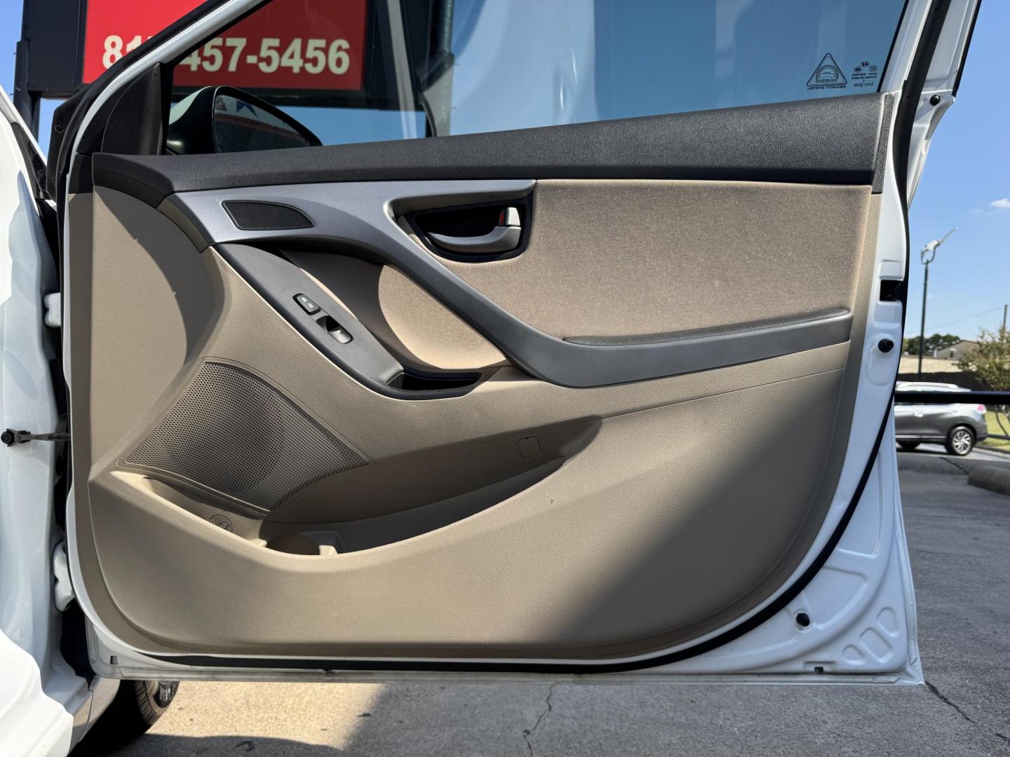 2016 WHITE /TAN HYUNDAI ELANTRA LIMITED; SE; LIMITIED (5NPDH4AEXGH) with an 1.8L engine, 6-Speed Automatic transmission, located at 5900 E. Lancaster Ave., Fort Worth, TX, 76112, (817) 457-5456, 0.000000, 0.000000 - Check out this 2016 Hyundai Elantra Limited, a reliable sedan with seating for five. It features front heated seats, push-to-start, a backup camera, and comfortable cloth interior. With a fuel-efficient 1.8L engine and smooth 6-speed automatic transmission, it’s ready for your daily drives around - Photo#14
