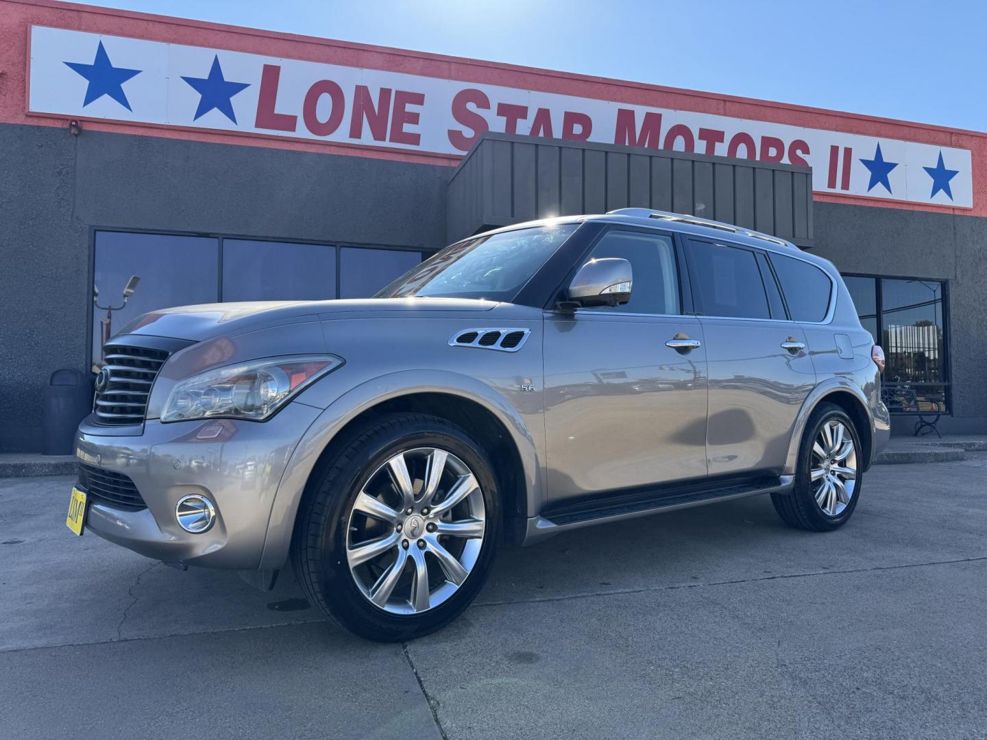 2014 GRAY /BLACK INFINITI QX80 BASE (JN8AZ2NF0E9) , located at 5900 E. Lancaster Ave., Fort Worth, TX, 76112, (817) 457-5456, 0.000000, 0.000000 - Photo#0
