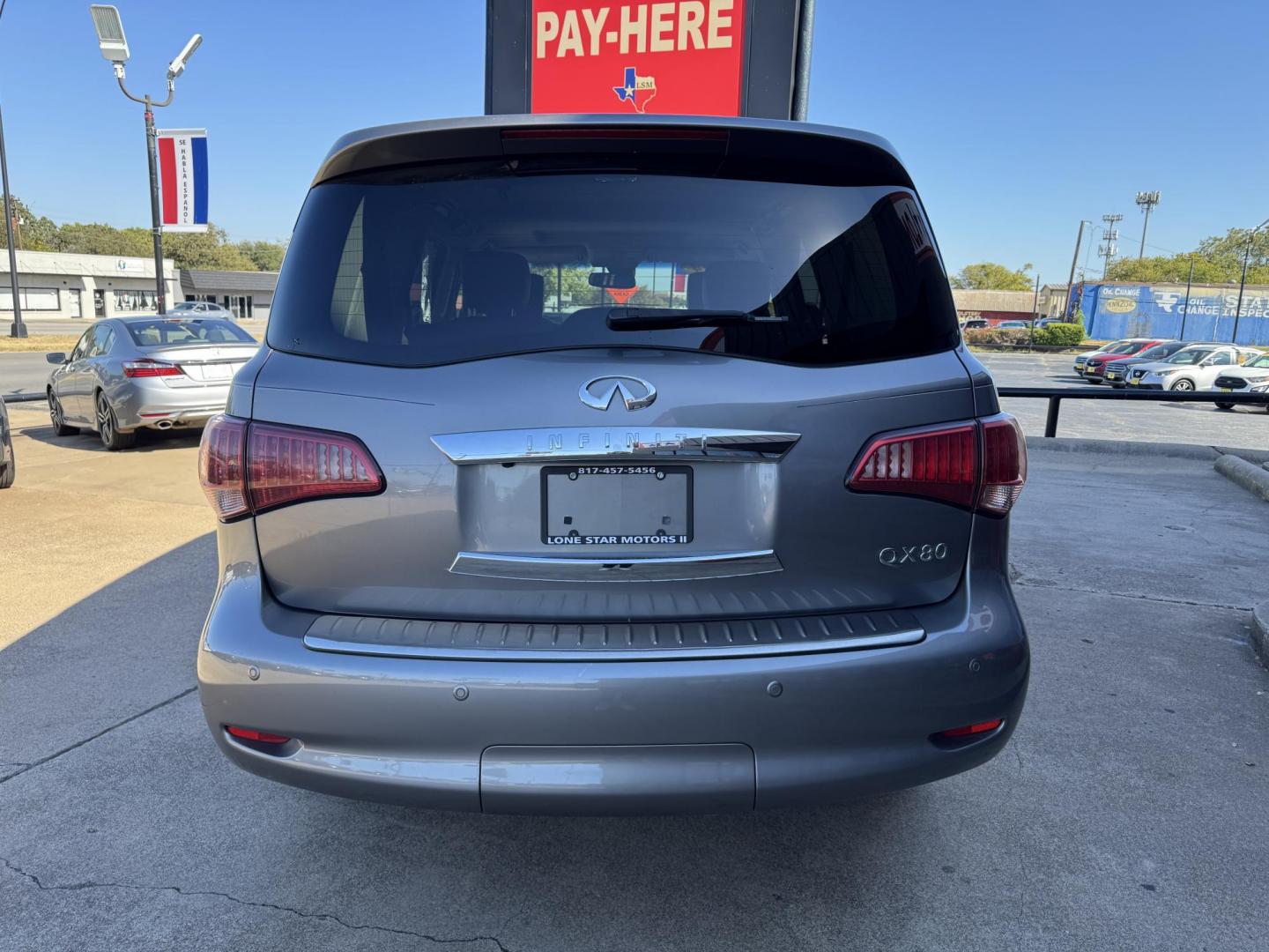 2014 GRAY /BLACK INFINITI QX80 BASE (JN8AZ2NF0E9) , located at 5900 E. Lancaster Ave., Fort Worth, TX, 76112, (817) 457-5456, 0.000000, 0.000000 - Photo#4